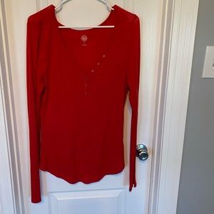 Red sweater top XL
